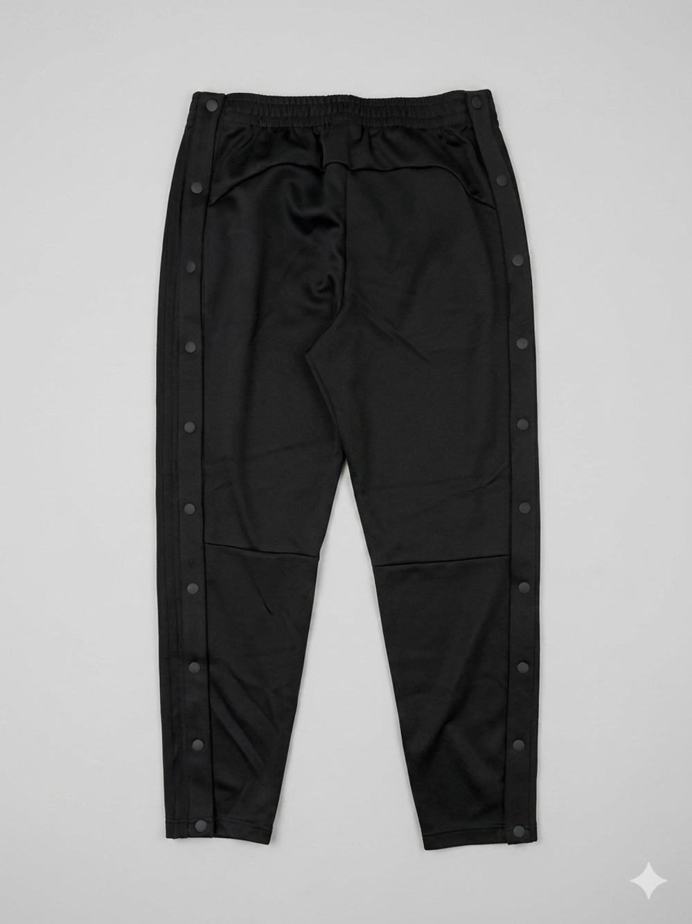 adidas Men's All Black Snap-Button Joggers
